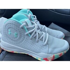 UNDER ARMOUR UA GS Jet 2019 Gray basketball shoes sneakers youth size 7